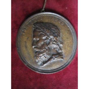 Torquato Cup. Large Cast Copper Uniface Plaque Or Medal. Italy S. XIX ​
