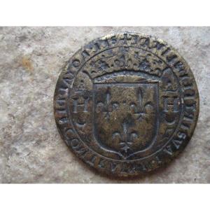 Seal Of The Arms Of The King Of France. Sixteenth Century Bronze.
