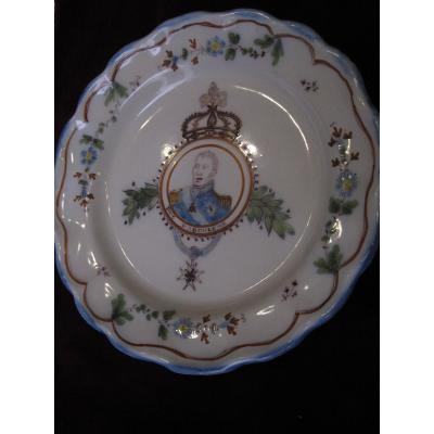 Popular Ceramic Plate With Portrait Of The Duke Of Angoulême