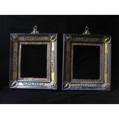 Pair Of Wooden And Gilt Bronze Frames From The Eighteenth Century