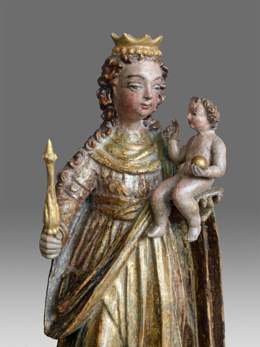 Vierge à l' Enfant Vers 1670 Allemagne-photo-1