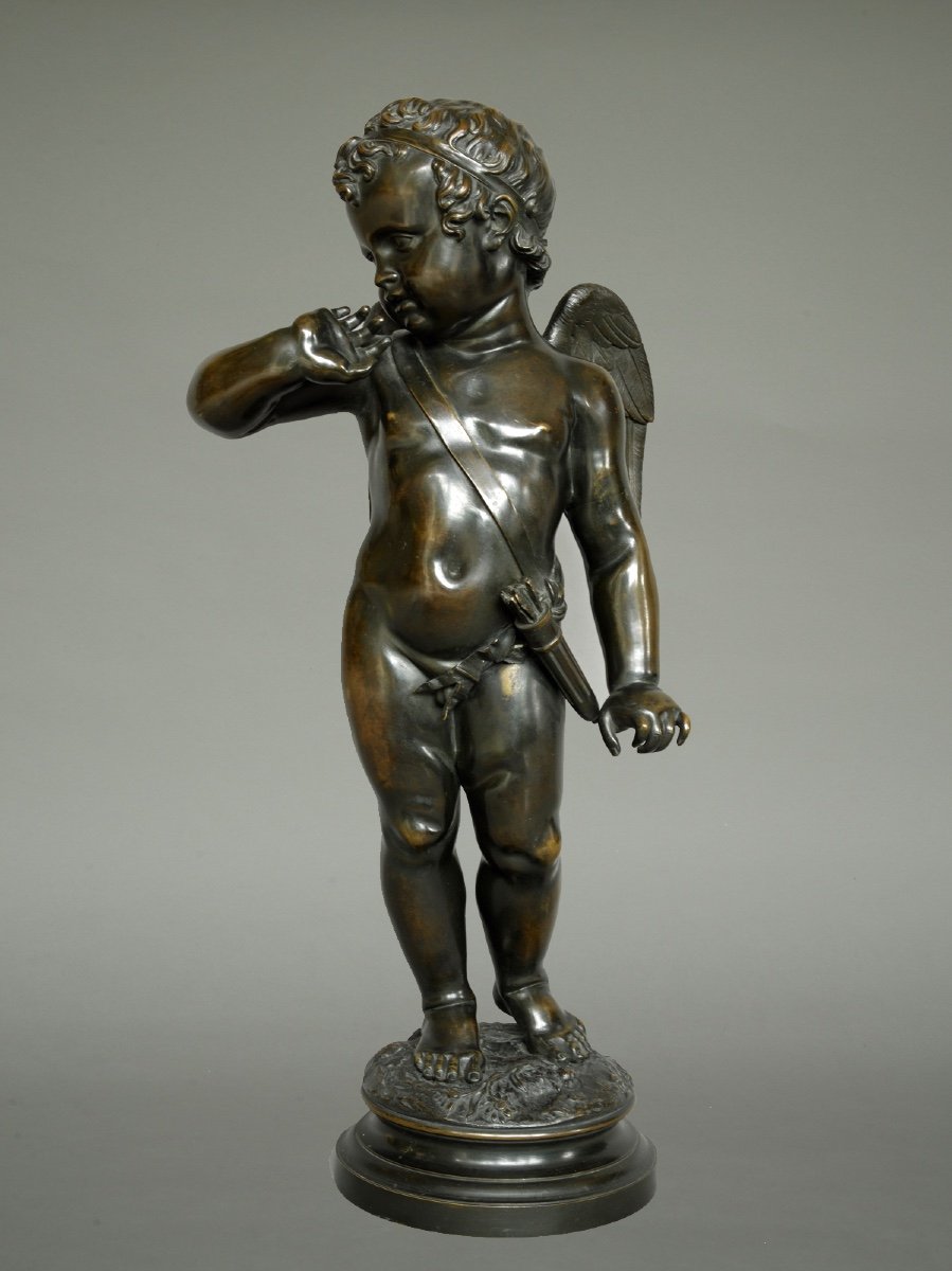 Cupidon Bronze Amor Pigalle Vers 1880-photo-2