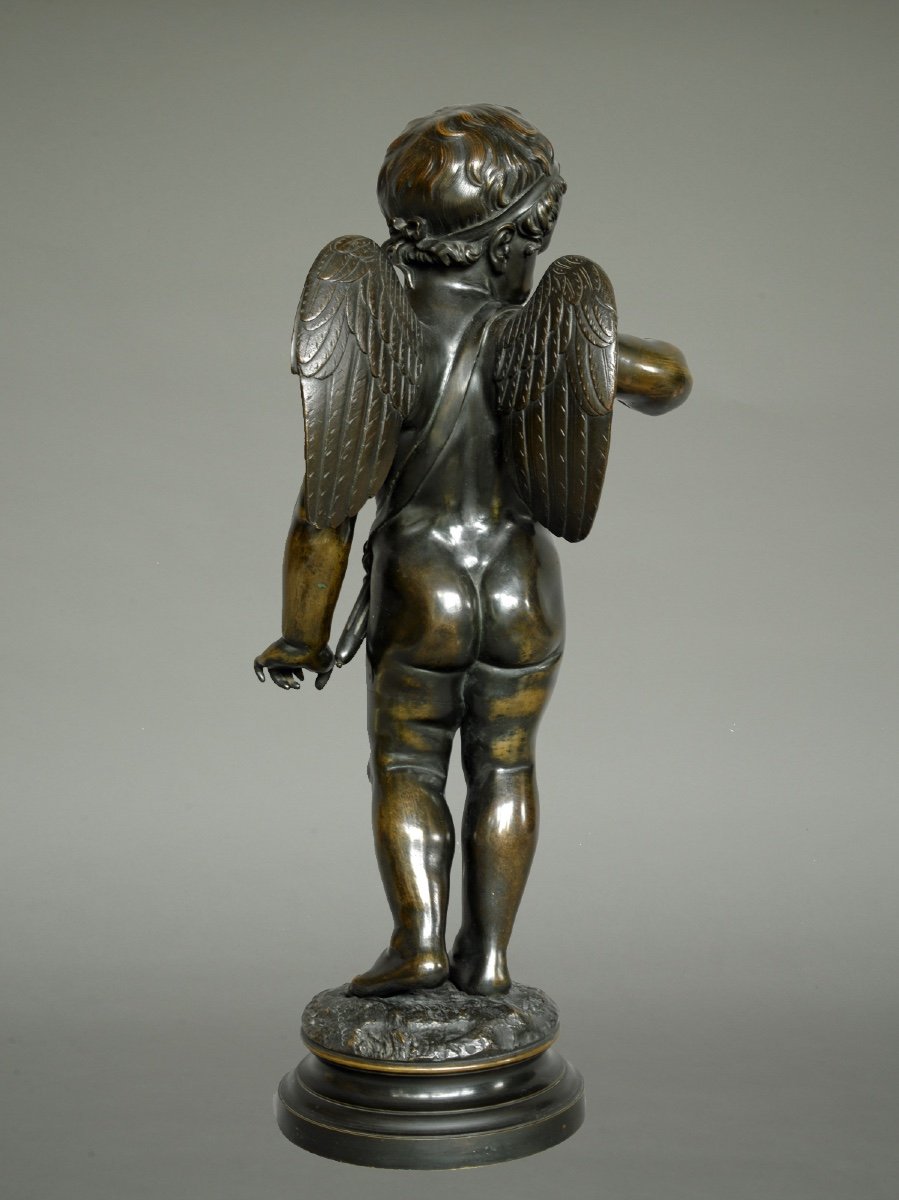 Cupidon Bronze Amor Pigalle Vers 1880-photo-3