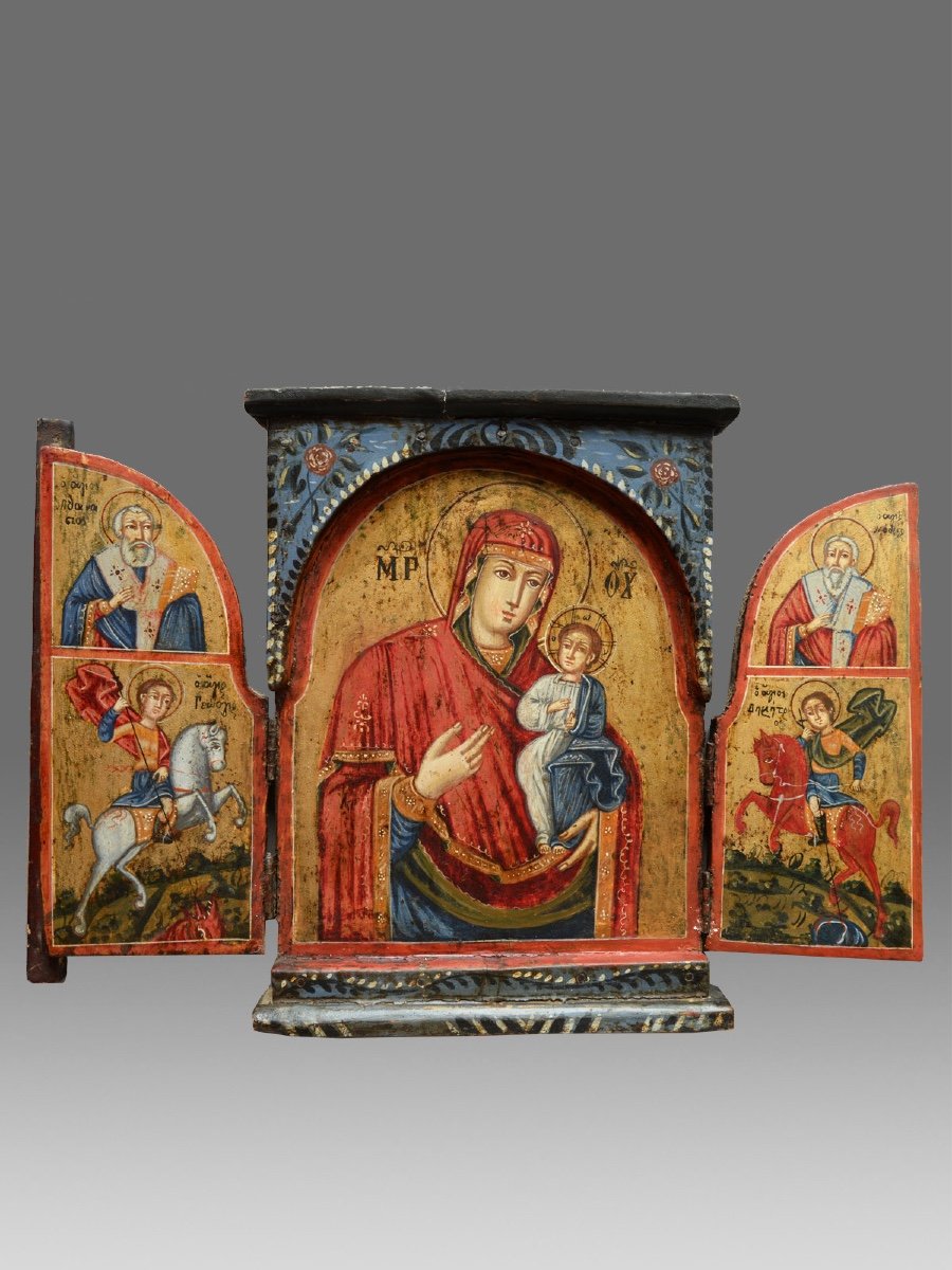 Icon Icon Icon Triptych Greece About 1780 