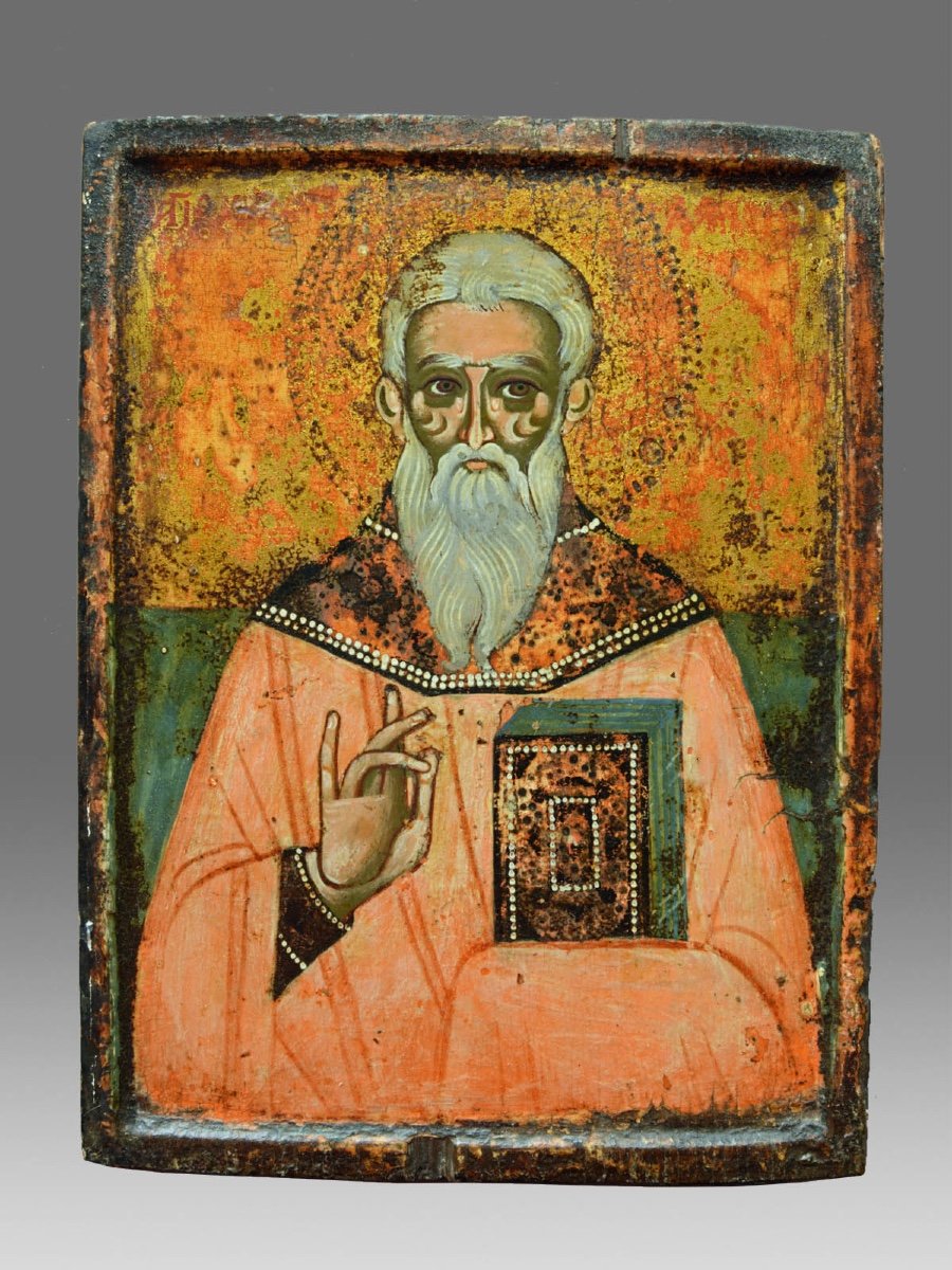 Icon Icon Icon Saint Charalampios 17th Century