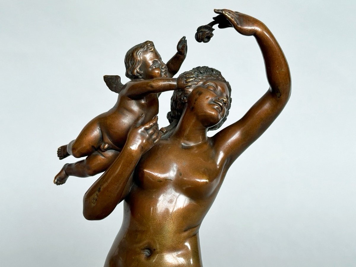 Venus Et Amor Bronze  Paris 19 ème Siécle-photo-1