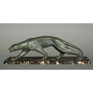 Bronze Panther Signed Secondo 1930