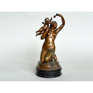 Venus And Love Bronze Paris 19th Century