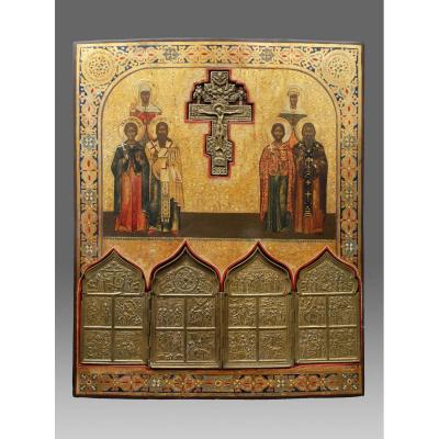 Grande Icône Russe Vierge Vers 1850 -icon Icone Ikone