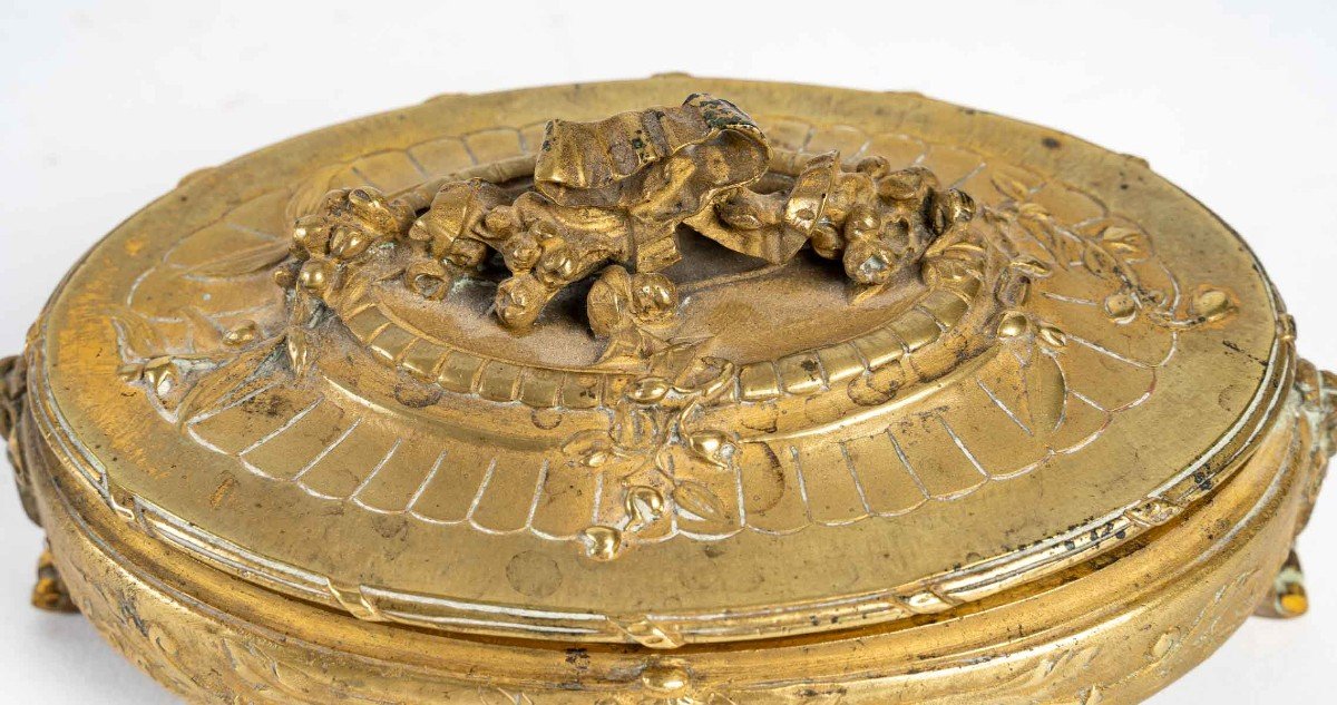 Jewelry Box In Chiseled Bronze, XIXth Century-photo-2