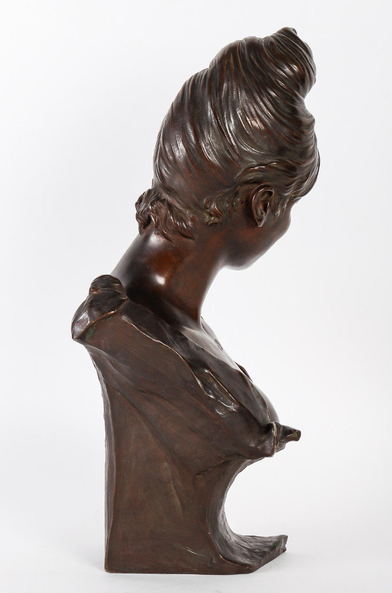 Sculpture En Bronze De Van Der Straeten, Circa 1885, Napoléon III.-photo-3