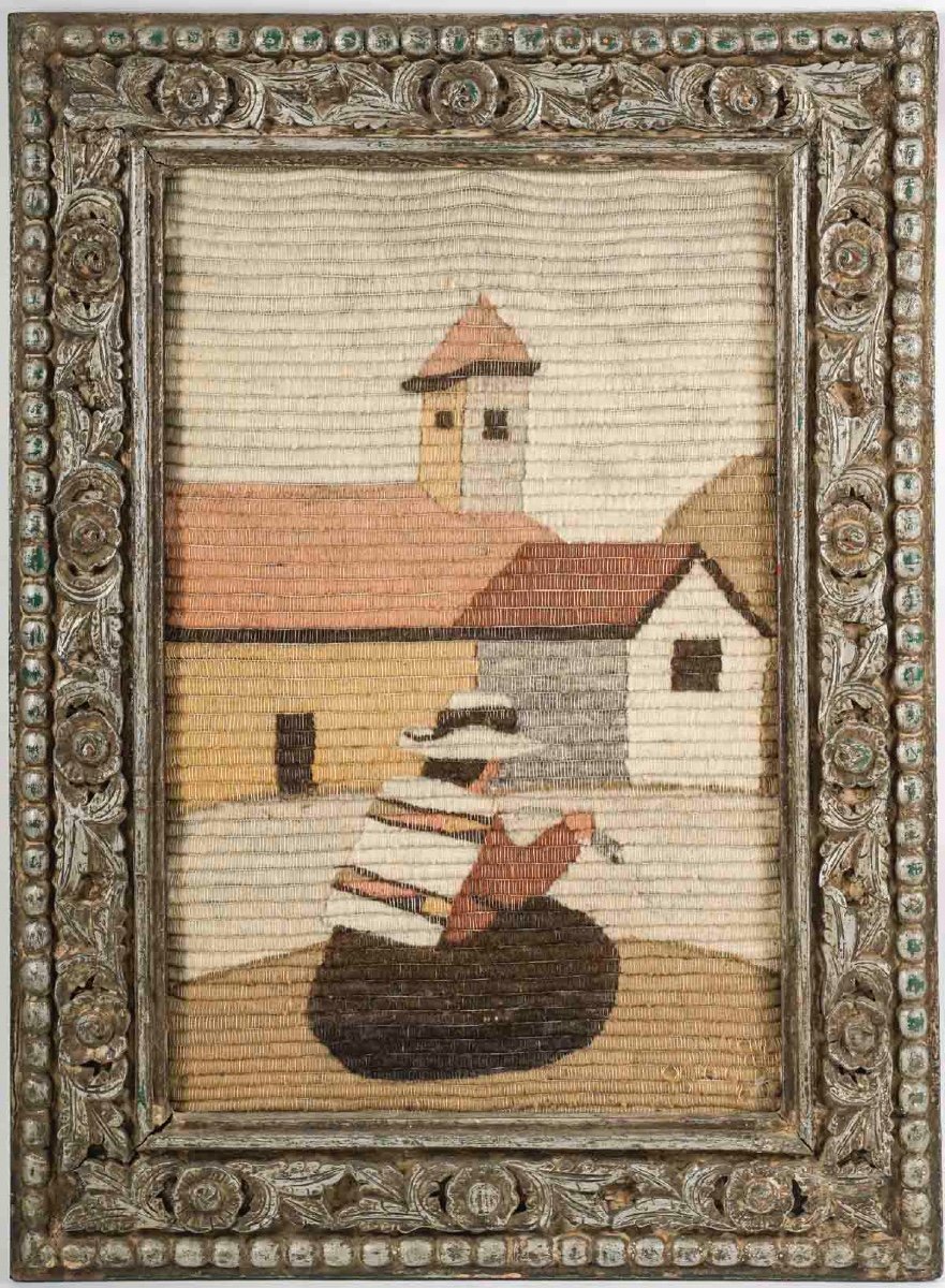 20th Century Tapestry Framed In A Carved Frame.