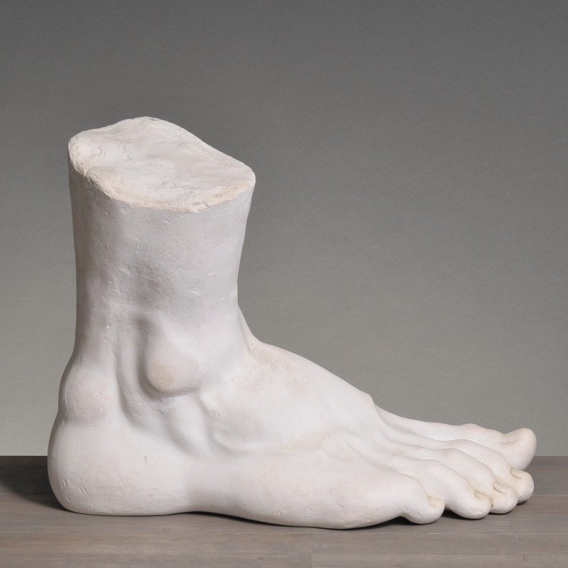 Sculpture Of A Giant Foot In Plaster, 21st Century.-photo-3