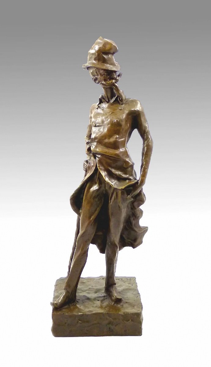 Bronze Sculpture Representing Ratapoil After Honoré Daumier, 20th Century.