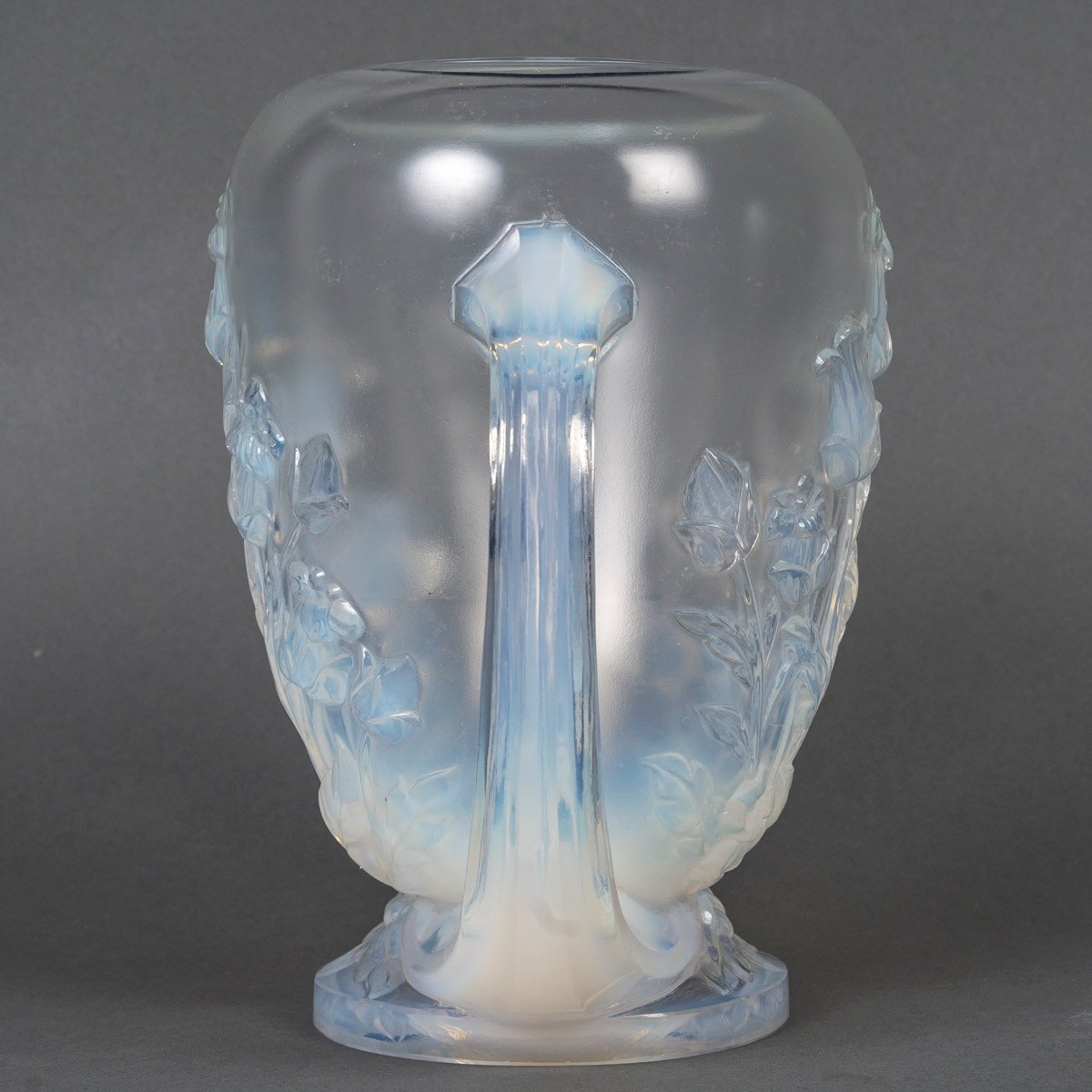 Opalescent Glass Vase From Verlys, Early 20th Century.-photo-4