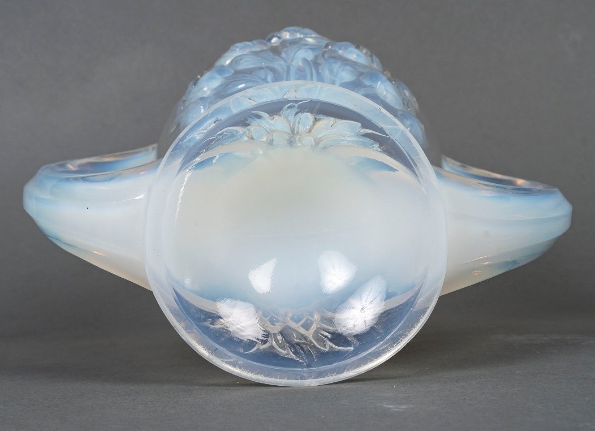 Opalescent Glass Vase From Verlys, Early 20th Century.-photo-2