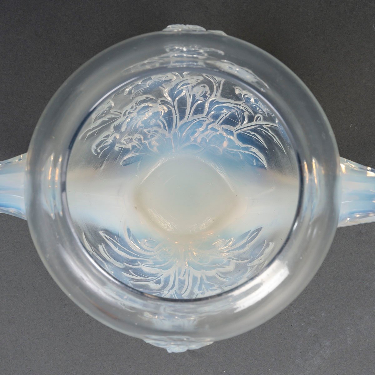 Opalescent Glass Vase From Verlys, Early 20th Century.-photo-3