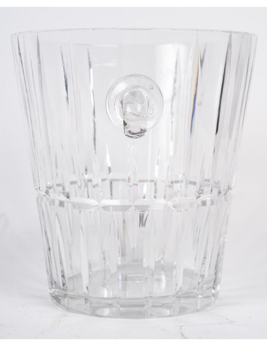 Cut Crystal Ice Bucket, 20th Century.-photo-4