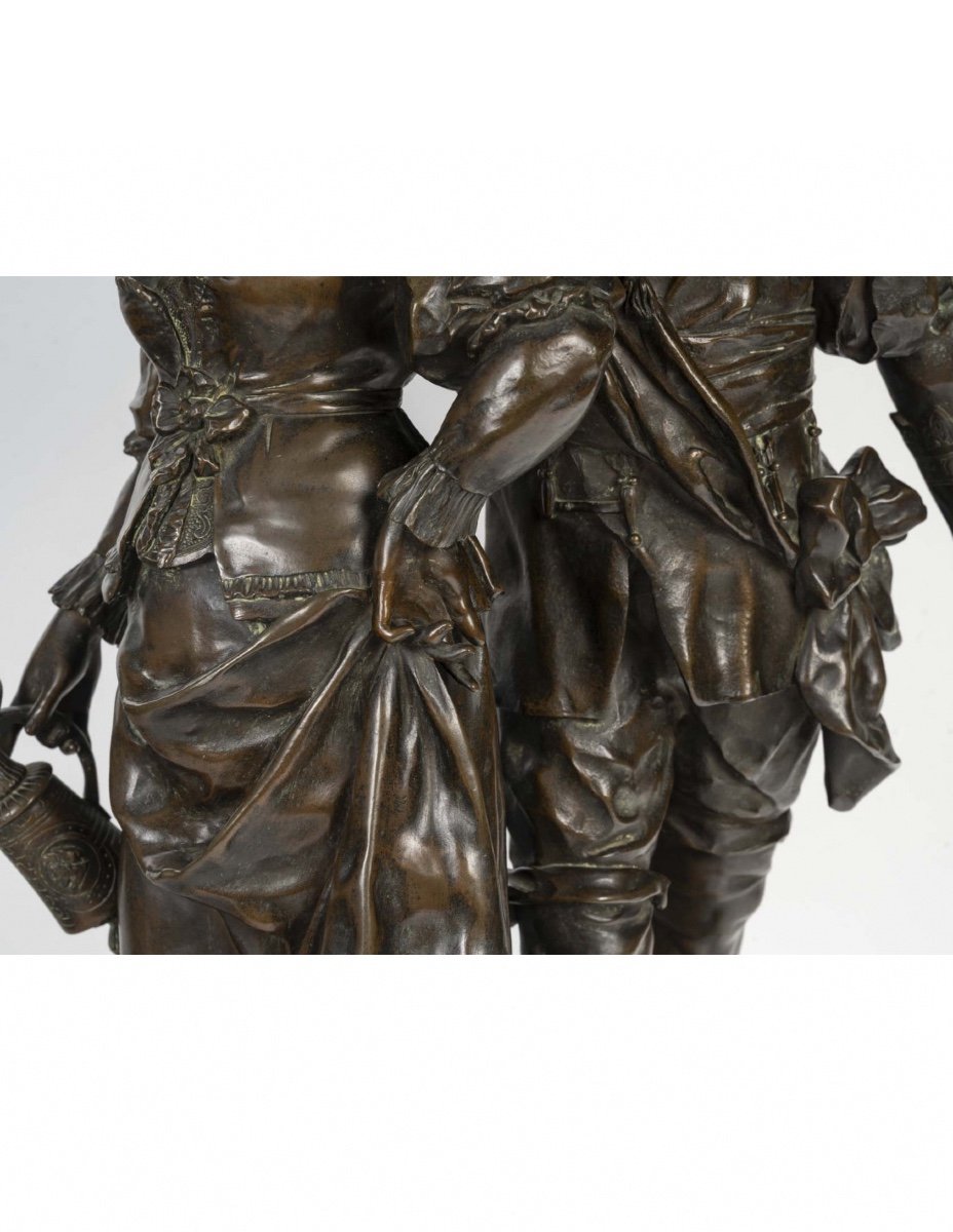 Important Bronze Sculpture By E. Picault, Napoleon III Period, 19th Century.-photo-1