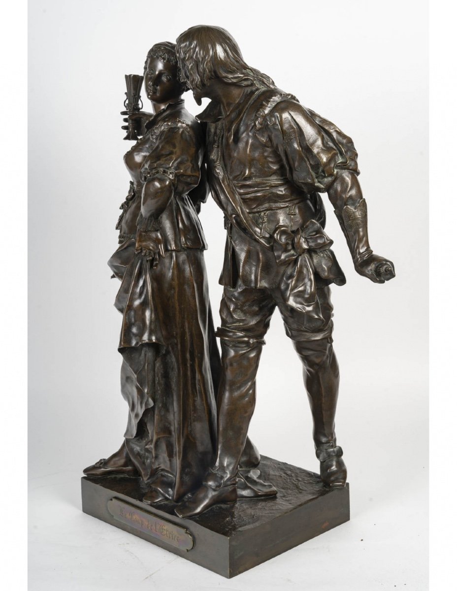 Important Bronze Sculpture By E. Picault, Napoleon III Period, 19th Century.-photo-2