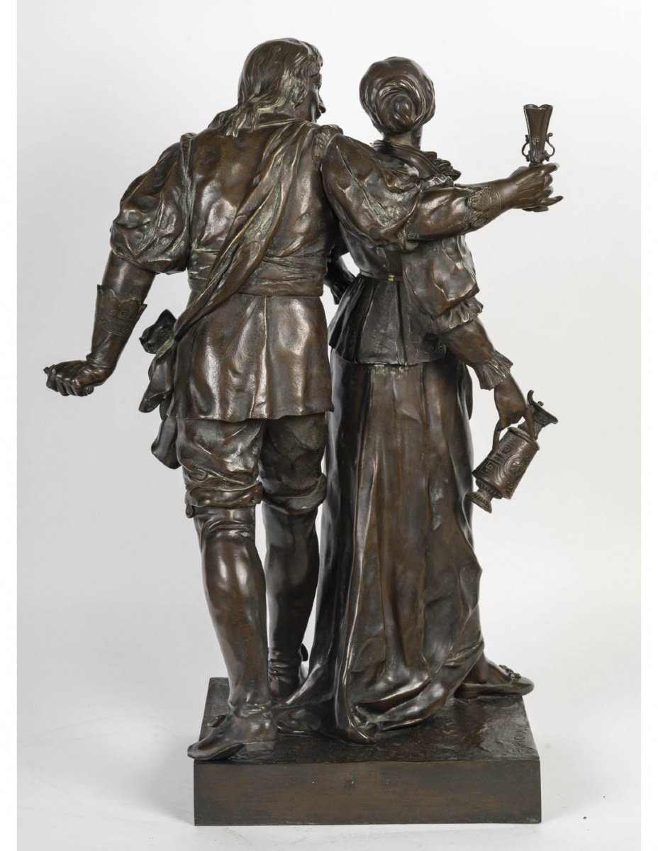 Important Bronze Sculpture By E. Picault, Napoleon III Period, 19th Century.-photo-5