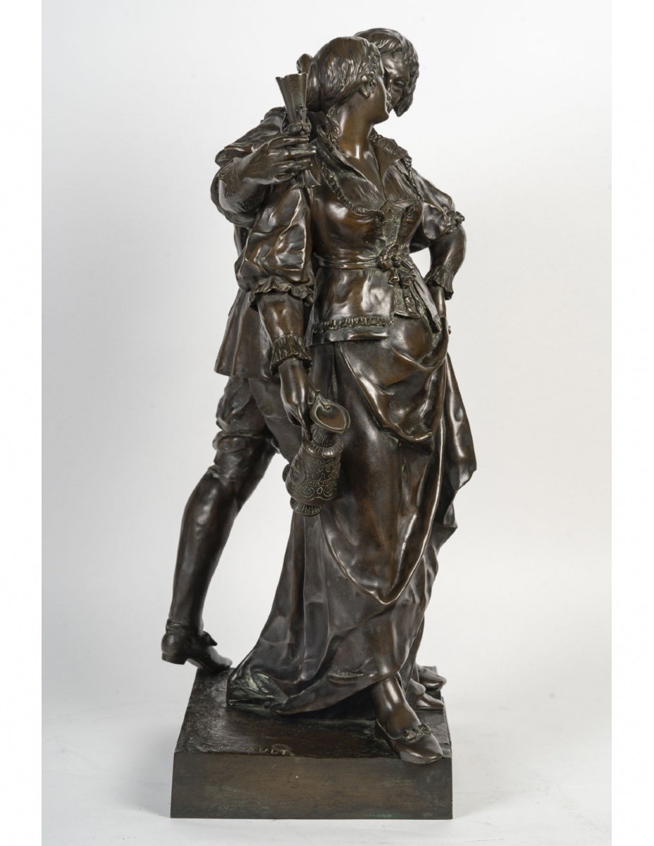 Important Bronze Sculpture By E. Picault, Napoleon III Period, 19th Century.-photo-6