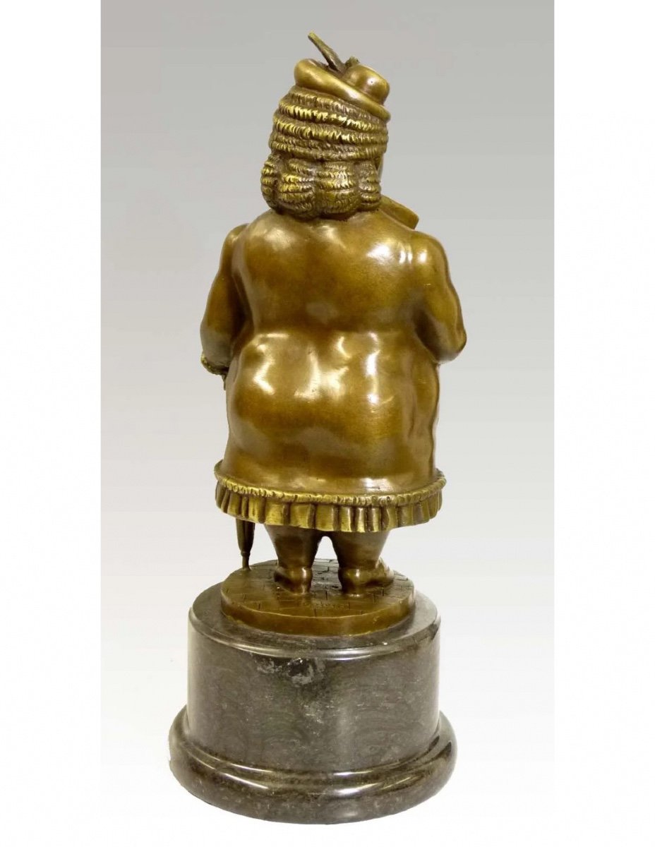 Patinated Bronze Sculpture After Fernando Botero, Contemporary Art, 21st Century.-photo-2