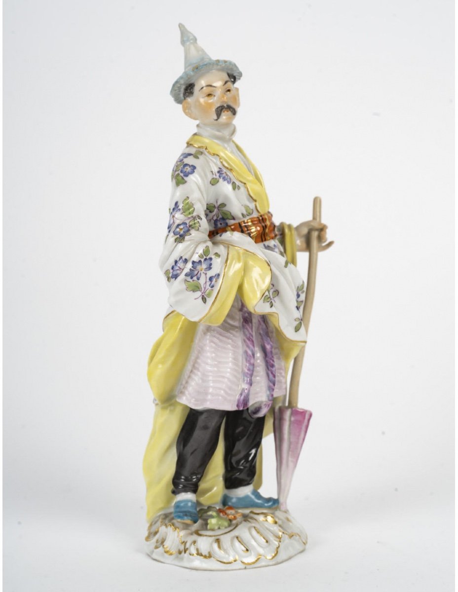 Sculpture En Porcelaine De Meissen, Model Du XIXème Siècle, XXème Siècle.-photo-3