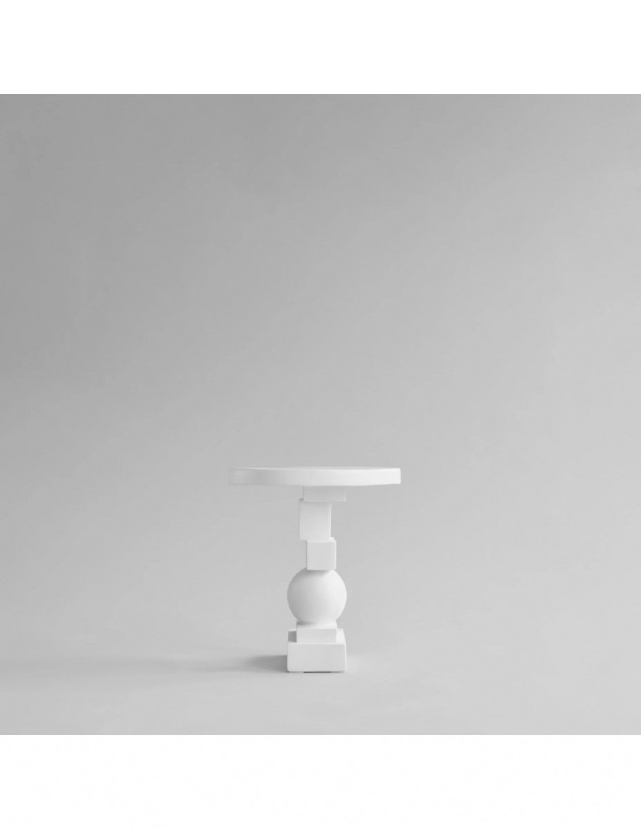 End Table, White Color Side Table, Artist Model, Contemporary Work.-photo-4