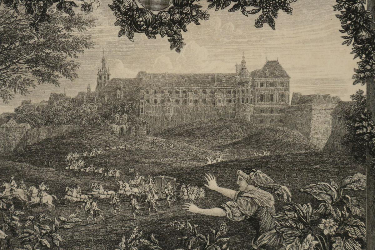 Paire De Gravures Représentant Le Château De Blois Et Le Château De Vincennes .-photo-1