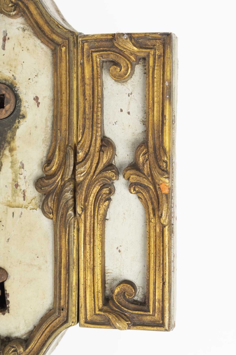 Sérrure De Porte, Grande Décoration, XIXème Siècle, Avec Sa Clef-photo-3