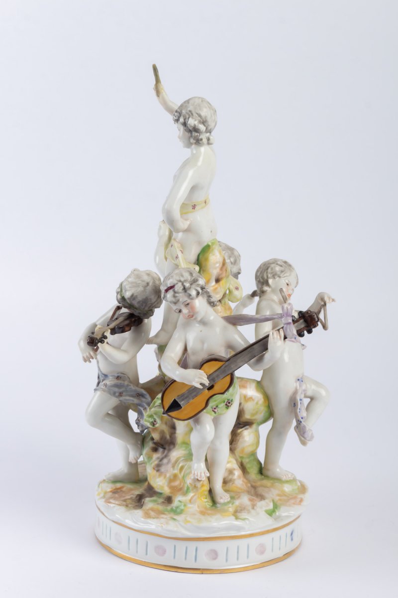  Groupe En Porcelaine, Les Joueurs De Musique -photo-3