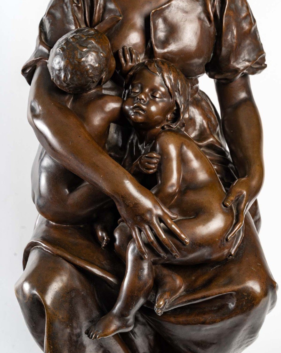 "the Mother" Sculpture, Barbedienne Founder, Paul Dubois-photo-2