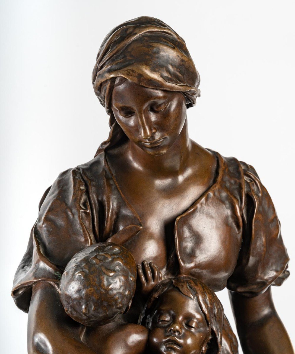 "the Mother" Sculpture, Barbedienne Founder, Paul Dubois-photo-3