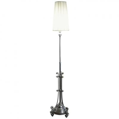 Floor Standing Lamp En Chrome From The Beginning Of The 20th Century In The Style Of Louis XVI
