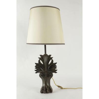 Antique Bathtub Lions Claw Foot Changed Into A Lamp. 19th Century. 