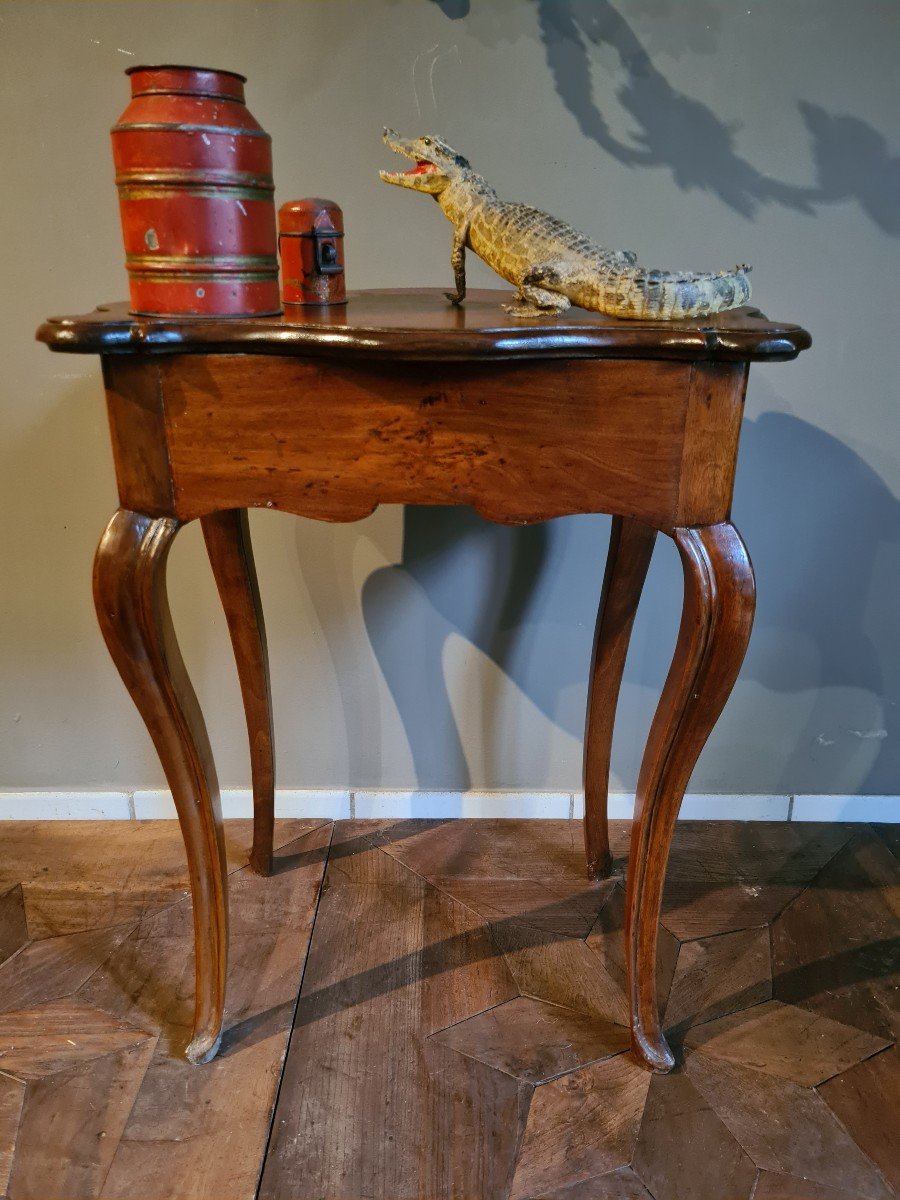 Louis XV Piedmont Coffee Table In Walnut From The Center-photo-3