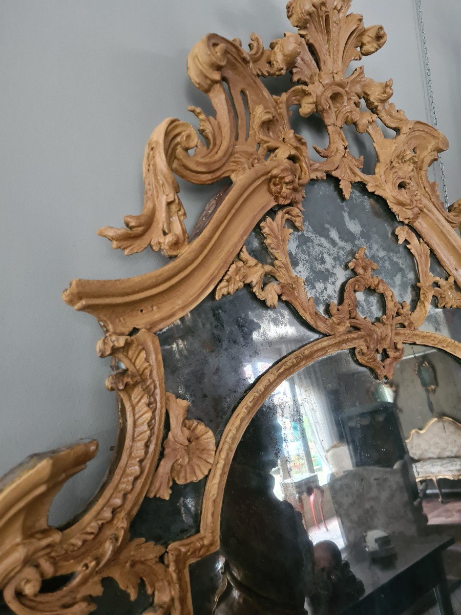 Piedmontese Louis XV Lacquered Mirror-photo-2