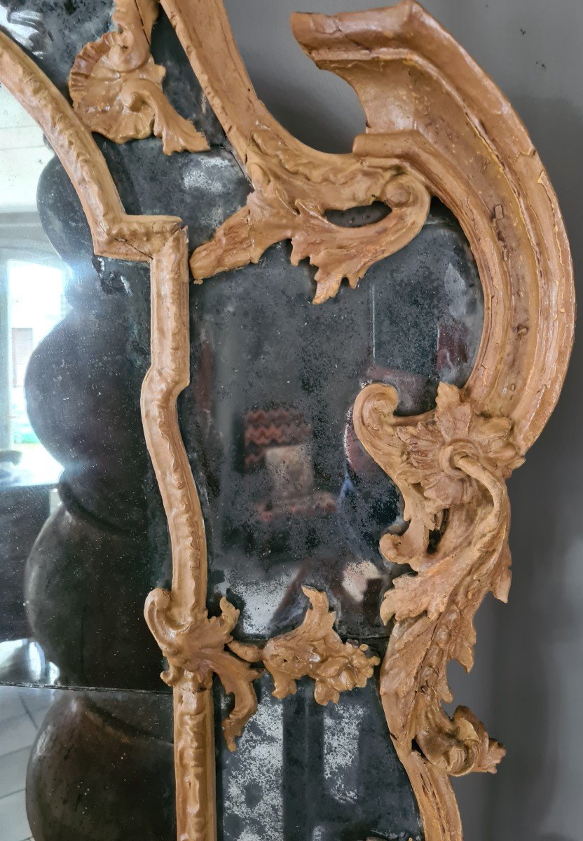 Piedmontese Louis XV Lacquered Mirror-photo-4