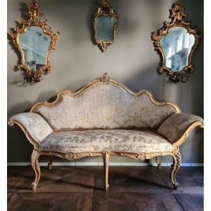 Golden Fan Sofa Piemonte Louis XV