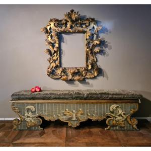 Lacquered Entrance Hall Bench Painted