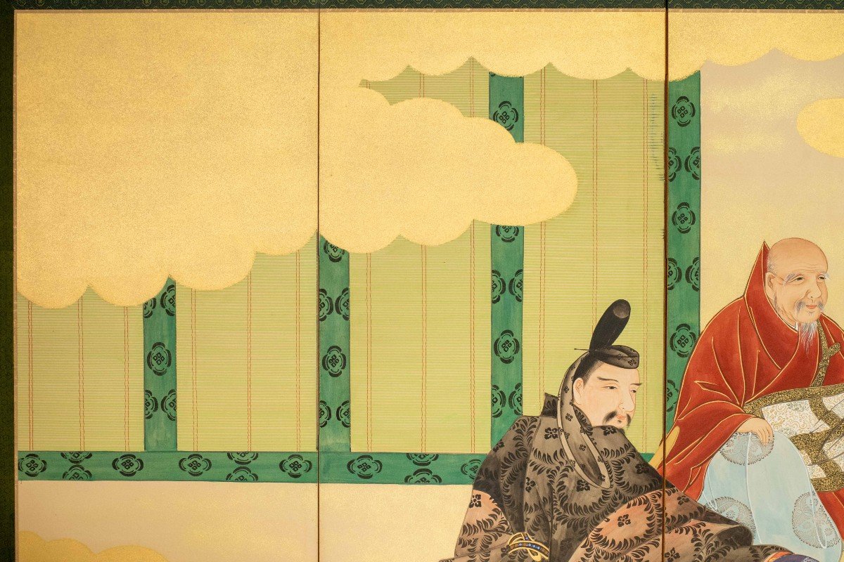 A Six-panel Folding Screen Inspired By The Tales Of Genji-photo-3