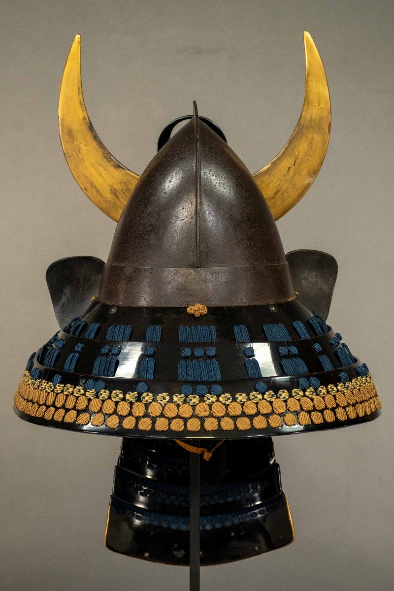 Casque De Samouraï De Type Kabuto Momonari Et Masque Menpō-photo-4