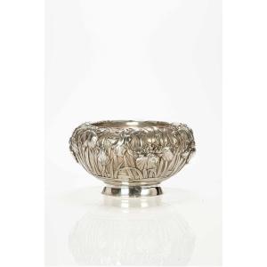 A Japanese Refined Silver Junjin Bowl 