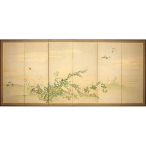 A Six-panel Naturalistic Folding Screen