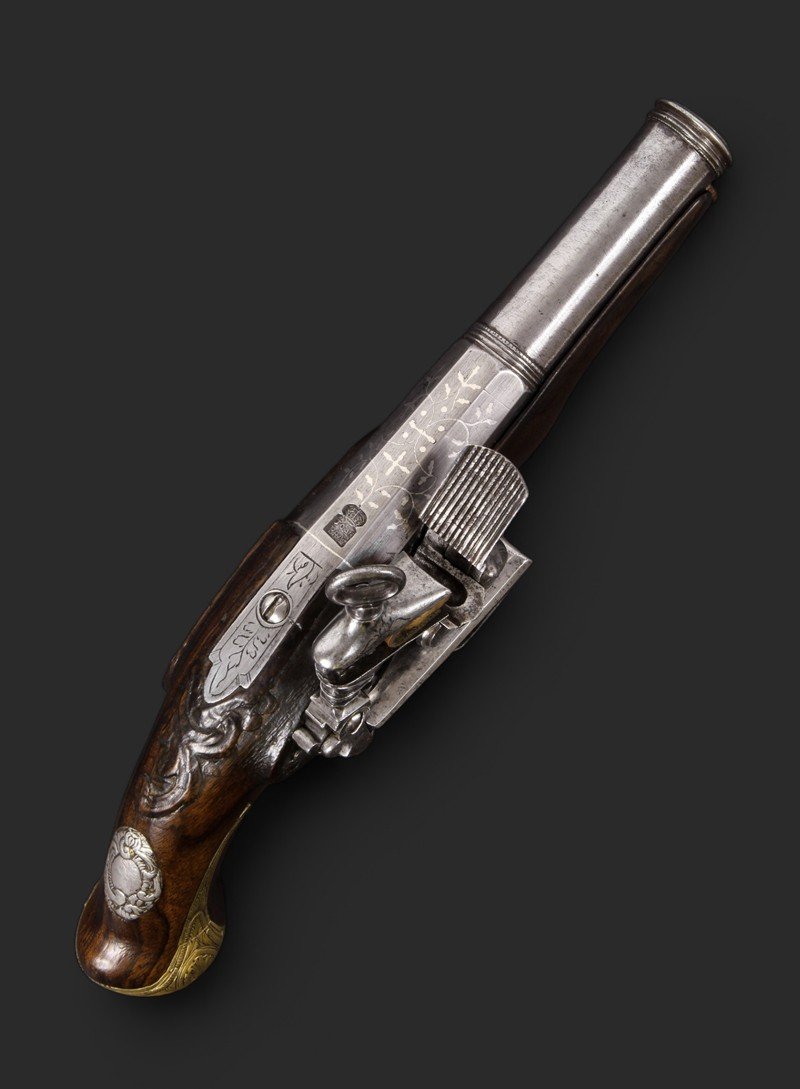 Catalan Pistol From Ripoll “joan Prat – Torrento”. Circa 1780.-photo-4