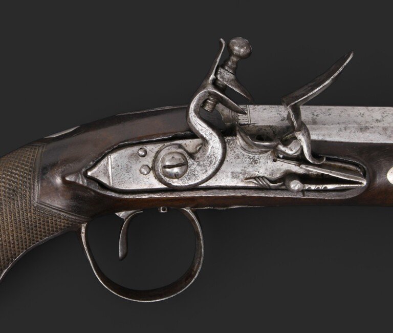 English Dueling Pistol, Circa 1800.-photo-3