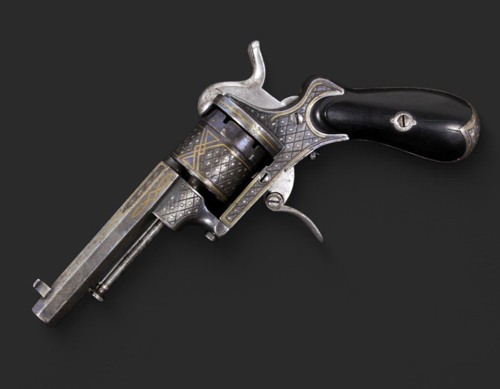 Lefaucheux System Revolver. Belgium, Circa 1860.-photo-2