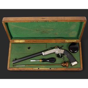 Gastinne Renette Shooting Pistol. Wooden Case. 