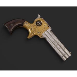 Wm. W. Marston Three-barrel 22 Derringer Pistol, Circa 1858-1864